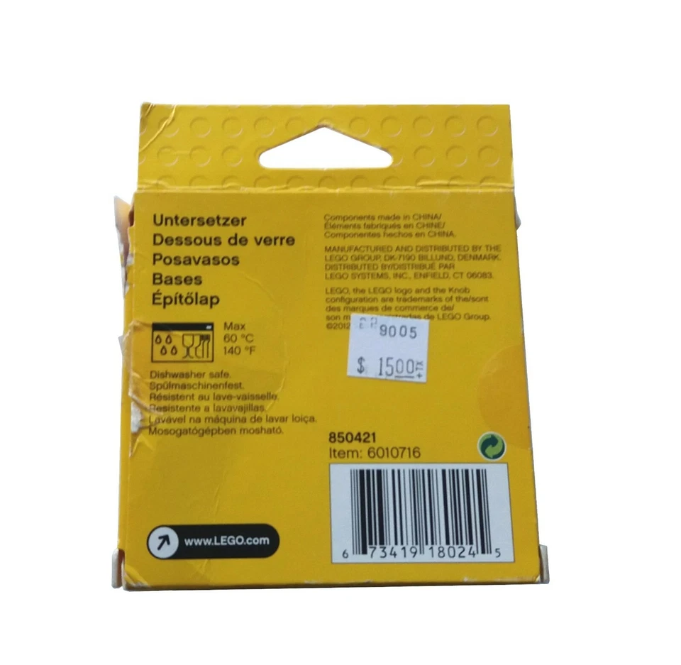 Lego Silicone Coasters #850421 - Red - 3.75" x 3.75" - Rare Official Gear - New - Image 2 of 4