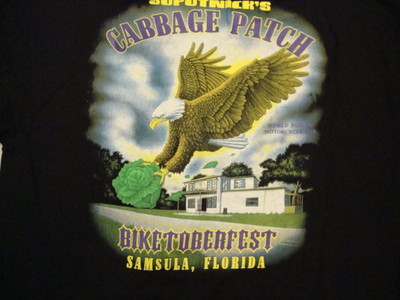 Vintage 90's Cabbage Patch Biketoberfest Motorcycle Biker Pocket T Shirt 2XL
