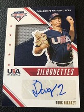 Doug Nikhazy 2020 Panini Stars and Stripes Silhouettes Auto  USA Baseball #2/5