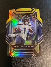 2021 Select Dwayne Eskridge  Yellow and Black Prizm Club level die Cut