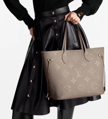 Louis Vuitton Neverfull Tote MM Dune Empreinte Monogram M45686 