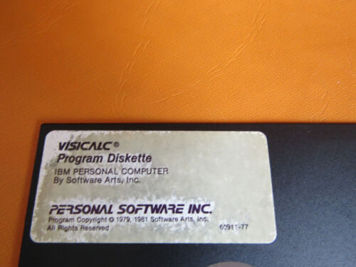 ORIGINAL VISICALC PROGRAM DISKETTE IBM PERSONAL COMP. 5.25" FLOPPY DISC UNUSED - Afbeelding 2 van 2