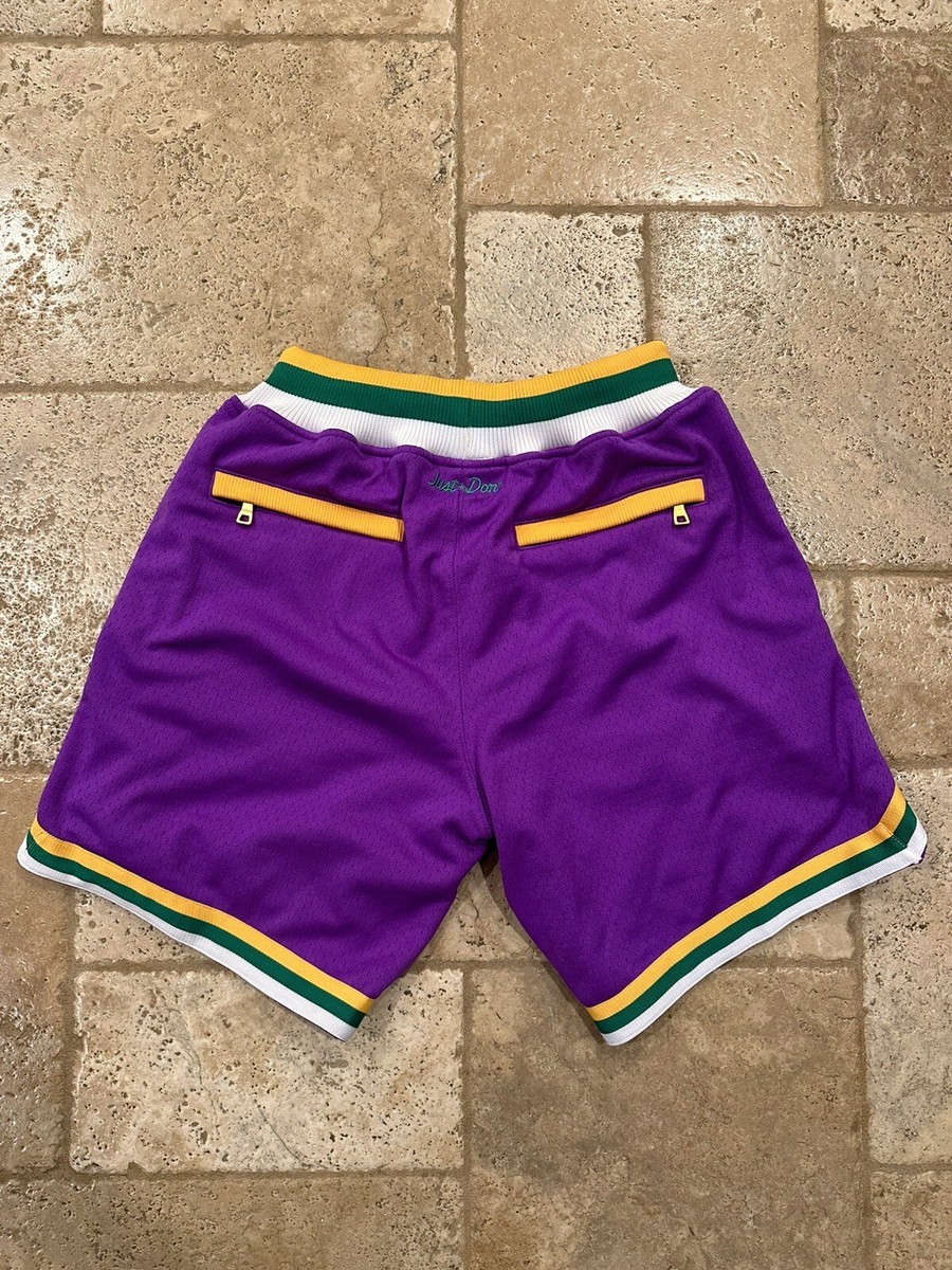 Just Don x Mitchell & Ness OG NBA Utah Jazz Purple Shorts | eBay