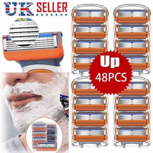 48X New Gillette Fusion Blade Refills Compatible For Gillette Fusion 5 Proglide - Picture 3 of 17
