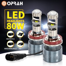 2X H4 H7 LED Headlights Kit Combo Bulbs High Low Beam Super White Bright 11600LM