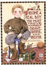 Mary Engelbreit Paperworks-BECOME REAL BOY-Blank Greeting Card w/Envelope-NEW 