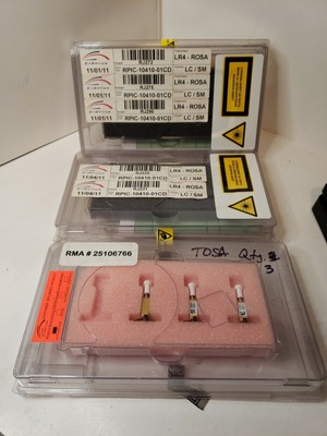 Laser Diode Gold Fiber Optics CyOptics LR4-ROSA RPIC-10410-01CD Lot of 8