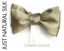 Men's bow tie Silk Gold ornament Italian silk Bow tie Self -tied Gift Box S490