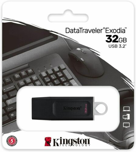 Kingston 32GB DataTraveler Exodia USB 3.2 Flash Drive Thumb/Pen/Jump/USB Stick - Afbeelding 1 van 5