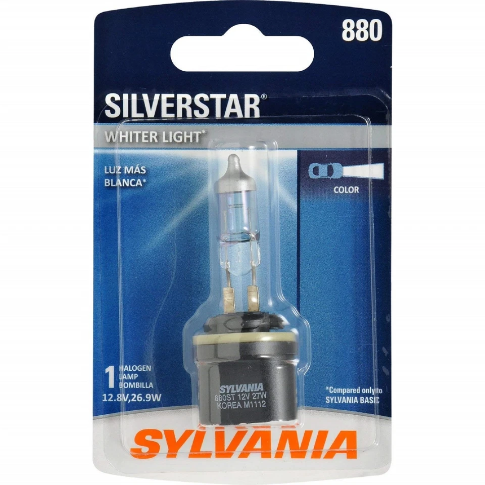 Sylvania Silverstar 880 H27 27W Dos Bombillas Luz Antiniebla Repuesto Actualización Lámpara OE Foto 2 de 4