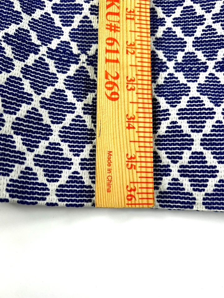 Vestido para mujer Tory Burch sin mangas azul blanco geométrico talla 8 Foto 4 de 4