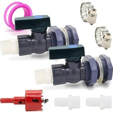 PVC Regentonnen Ventile 25mm+16mm - Einfacher Wasseranschluss mit Zubeh&ouml;rt