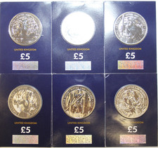 2023  To 24 Complete Set Of  6 Myths & Legends £5's Change Checker Sealed