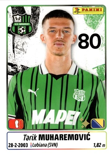 PANINI FOOTBALLERS 2025-26 2026 N.424 Tarik Muharemovic Sassuolo
