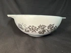 Vintage Pyrex Golden Grapes #444 4 Qt Cinderella Bowl White & Delphite Blue – Us