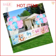 Charnoel 39 Pieces Gender Reveal Banner and Balloon Set Gender Reveal Party Deco
