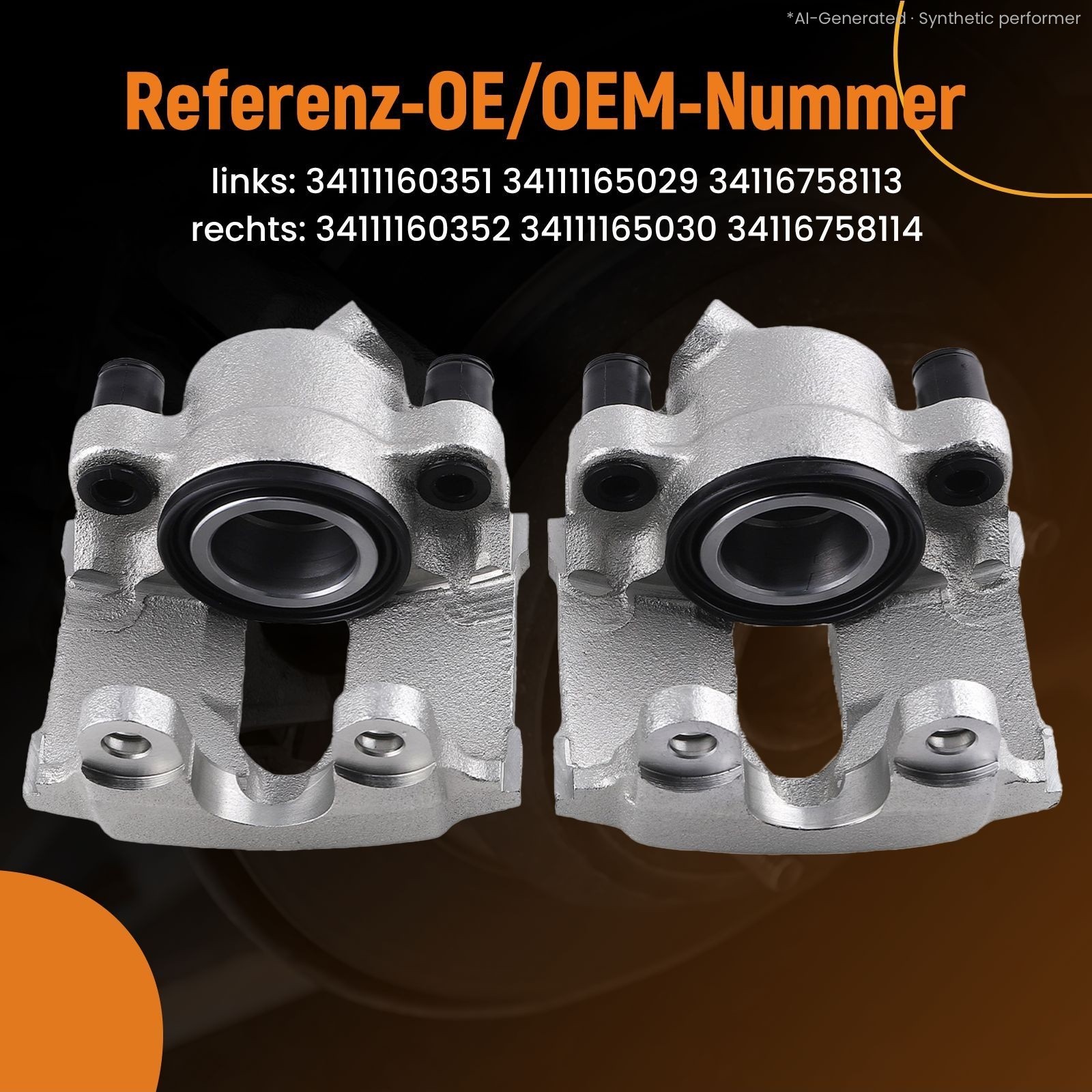 MaXpeedingrods - 2pz For BMW E36 E46 Z3 Z4 Anteriore Destro Sinistra Pinze Freno Nuovi Bremszange - Miniatura 2