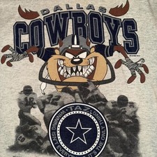 Vintage 1992 Dallas Cowboys Taz Crewneck Sweatshirt   Warner Bros  NFL