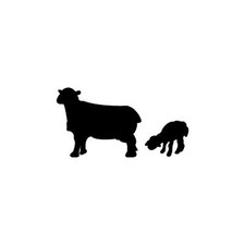 WOODCRAFT Project Paper Plan to Build Sheep with Lamb Shadow - Paper, Black