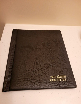 Success Executive black, textured vinyl padfolio, portfolio, 2 inserts, new