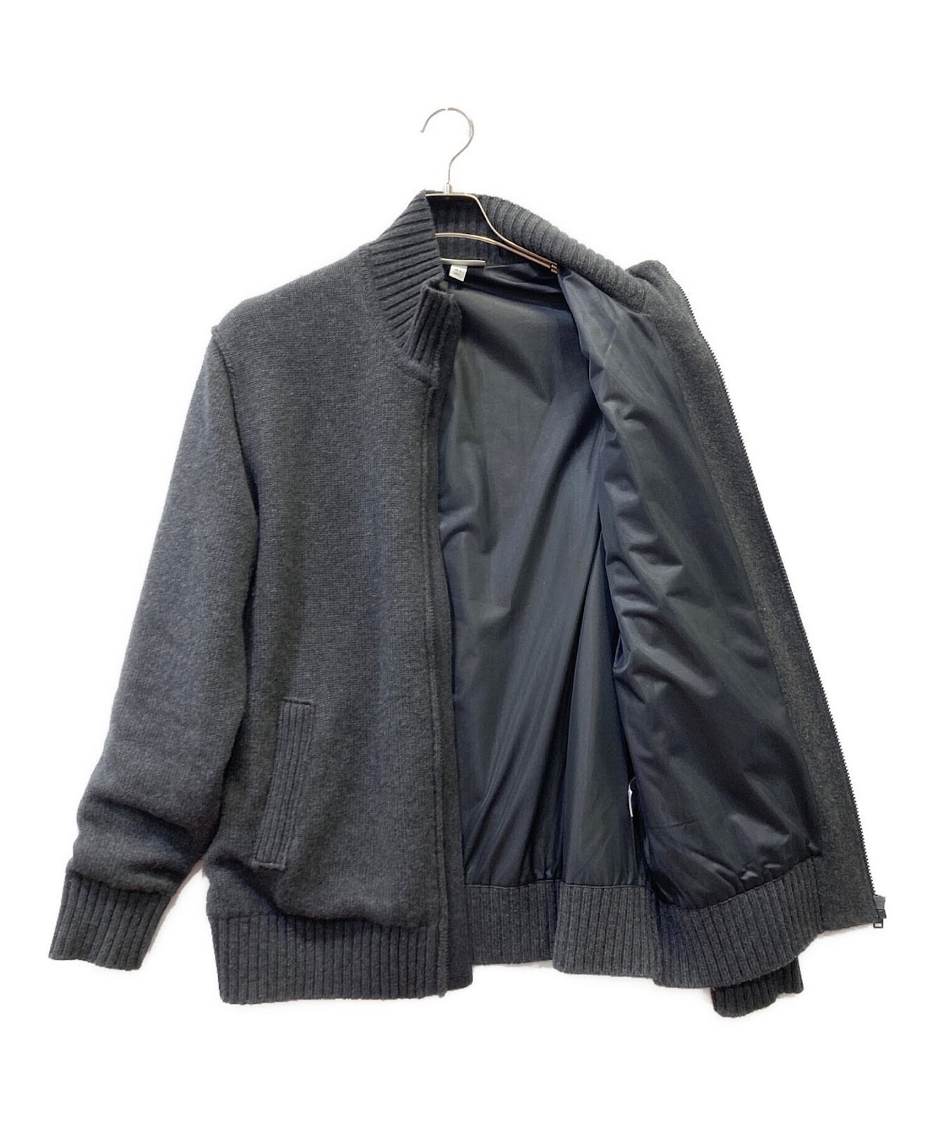 Men's Authentic LACOSTE Gray Zip-Up Knit Wool Outerwear AH0515 image 7