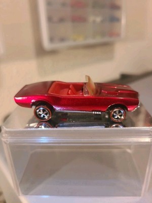 Hot Wheels 1967 Red Custom Firebird Redline. Restored. Made in Hong Kong.