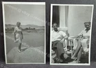 WW2 Egypt - Cairo - RAF C/pl M.J. Green & Girlfriend Miriam two photos 8 by 6cm