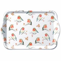 Tablett, Tray Robin Family 13X21Cm By Ambiente | Rotkehlchen, Vogel