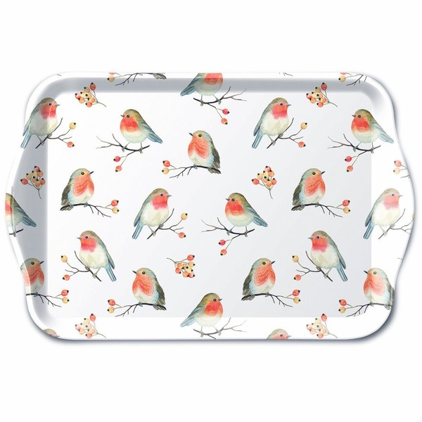 Tablett, Tray Robin Family 13X21Cm By Ambiente | Rotkehlchen, Vogel-image