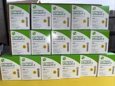 16 Boxes Of 100 Each One Touch  UltraSoft Disposable Lancets Exp 2027-2030