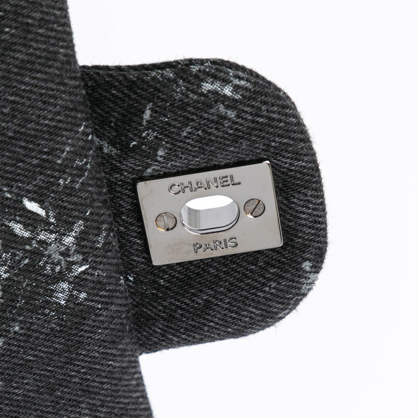 Authenticated Chanel Medium Denim Double Flap Bla… - image 10