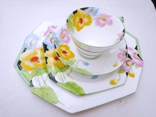 Paragon 1930's Hand Painted Art Deco Pretty Floral Tea set  Iceland Poppy