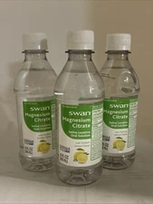 3x Swan Magnesium Citrate Saline Laxative Colon Health Digestion 10oz 7/26