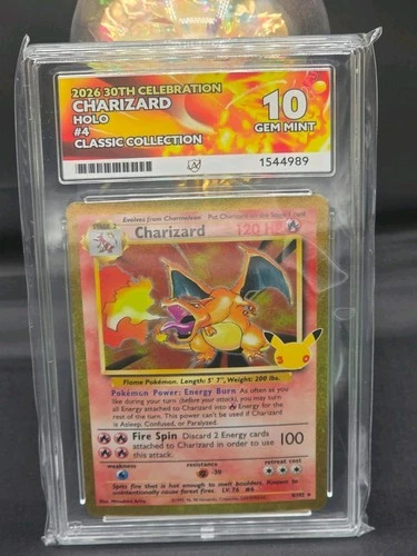 Pokemon 30th Anniversary Set Charizard Classic Collection 4/102 Ace Perfect 10