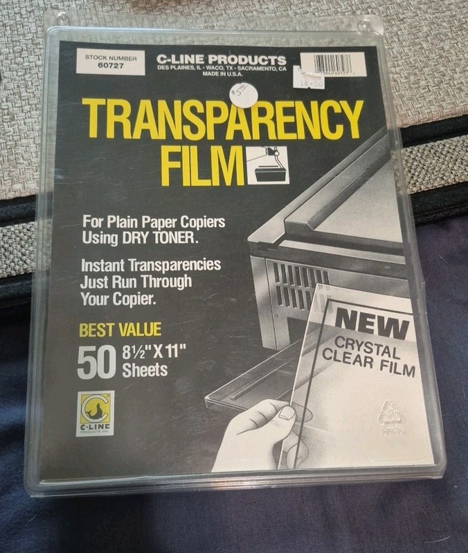 C-Line Transparency Film (cli60727) 50 Sheets