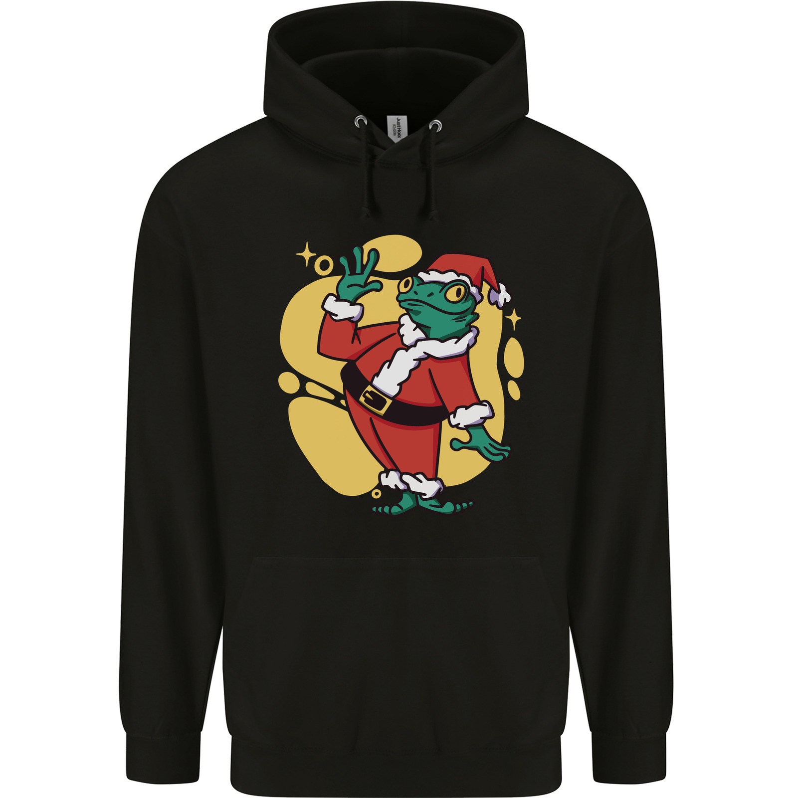 Una Navidad Rana Vestido Como Papá Noel Infantil Sudadera con Capucha