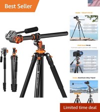 Portable  Compact 90-Inch Tripod with Detachable Monopod and Stable Fluid Head