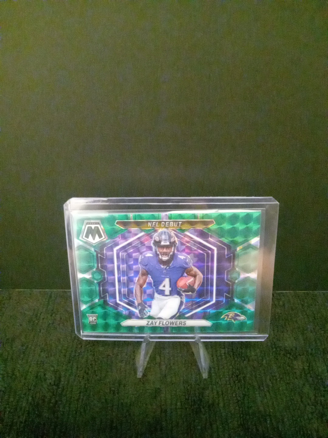 2023 Panini Mosaic - NFL Debut Zay Flowers #ND-18 Green Mosaic Prizm (RC)