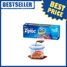 Durable Ziploc Gallon Storage Bags 28 Count – Freezer Safe, Easy Fill, Stand-Up