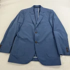 Brooks Brothers 1818 Cambridge Blue Seersucker Striped Blazer Jacket Size 40 R