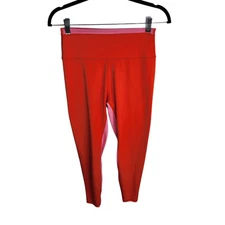 Wilo The Label Womens Size Large High Waist Leggings Orange Pink