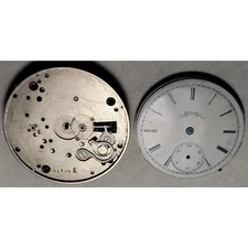 Elgin pocket watch movement parts dial and case + 1 more for parts or crafts