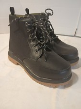 Wonder Nation Girls Size 1 Black Combat Type Lace Up Boots A-16