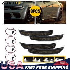 For 2015-2022 Dodge Charger LED Side Marker Lights Dynamic White Lamp w/ Harness