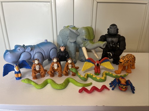 14 Piece Fisher-Price Imaginext Jungle Safari Animal Figures Lot