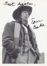 Tom Baker 4th Doctor Who autograph Autogramm Karte signiert vierter Doktor Film
