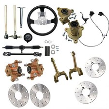 ATV Go Kart Front 3 / 4 Stud Wheel Hub Spindle Steering Wheel Brake Assembly Kit
