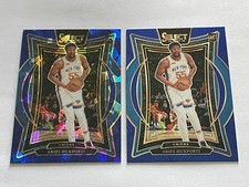 2) 2024-25 Panini Select Ariel Hukporti #93  Blue Cracked Ice Prizm RC + Blue RC