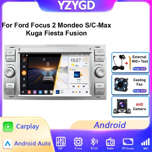  For Ford Focus 2 Mondeo S/C-MAX Kuga Fiesta Fusion Car Radio CarPlay GPS Stereo - Bild 1 von 32