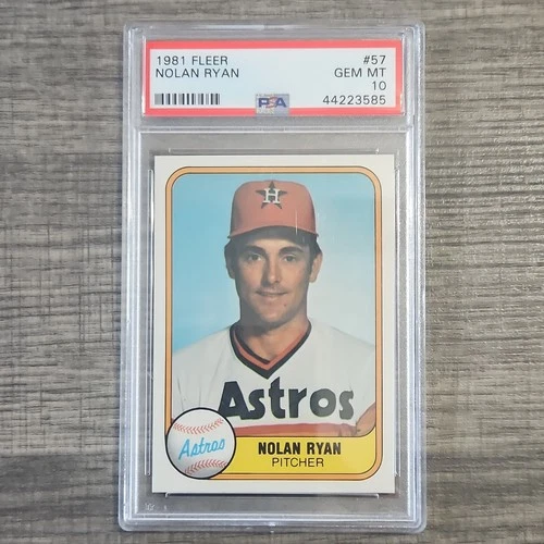 Fleer 1981 Nolan Ryan #57 PSA 10 Houston Astros MLB Baseball Card Base Set